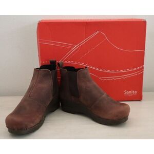 Sanita WMN Sz 36 US 4.5-5M Antique Brown Hudson Oiled Leather Chelsea Boots